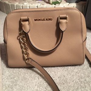 Michael Kors Tan Natural Purse with body strap